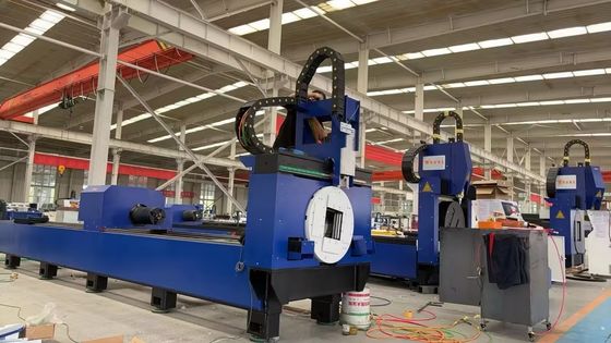 CNC Semi-Auto Round Square Tube Fiber Laser Cutting Machine