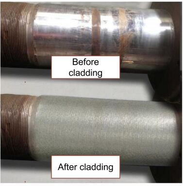 হাইড্রোলিক রড, তেলক্ষেত্রের টিউবিং এবং সিলিন্ড্রিকাল উপাদান পুনর্নির্মাণের জন্য 6000W রোবোটিক লেজার ক্ল্যাডিং মেশিন