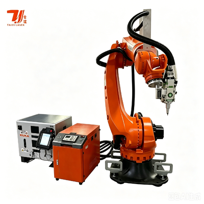 3 ডি রোবোটিক লেজার ওয়েল্ডিং মেশিন KUKA KR35 রোবট এবং 4000W আইপিজি লেজার সহ অটোমোটিভ চ্যাসি অংশগুলির জন্য